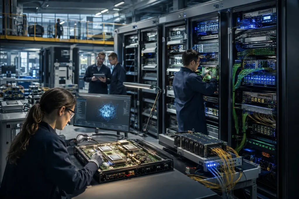 Dentro del laboratorio donde Meta prueba el hardware de su próxima IA