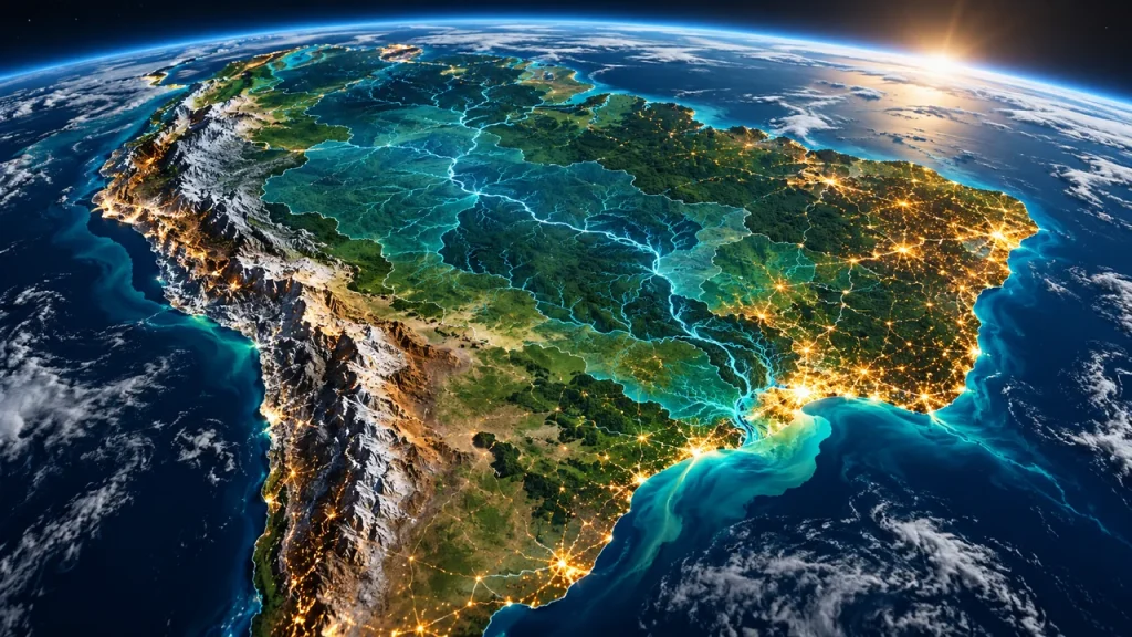 Ilustración editorial sobre Earth AI amplía sus agentes de análisis geoespacial