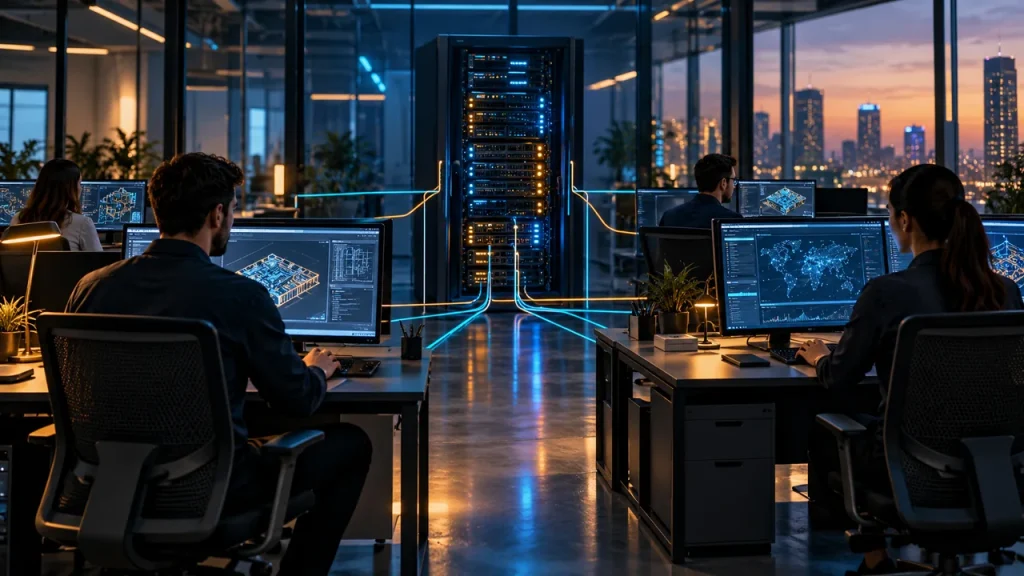 Ilustración editorial sobre Firefox Enterprise estrena administración en infraestructura propia
